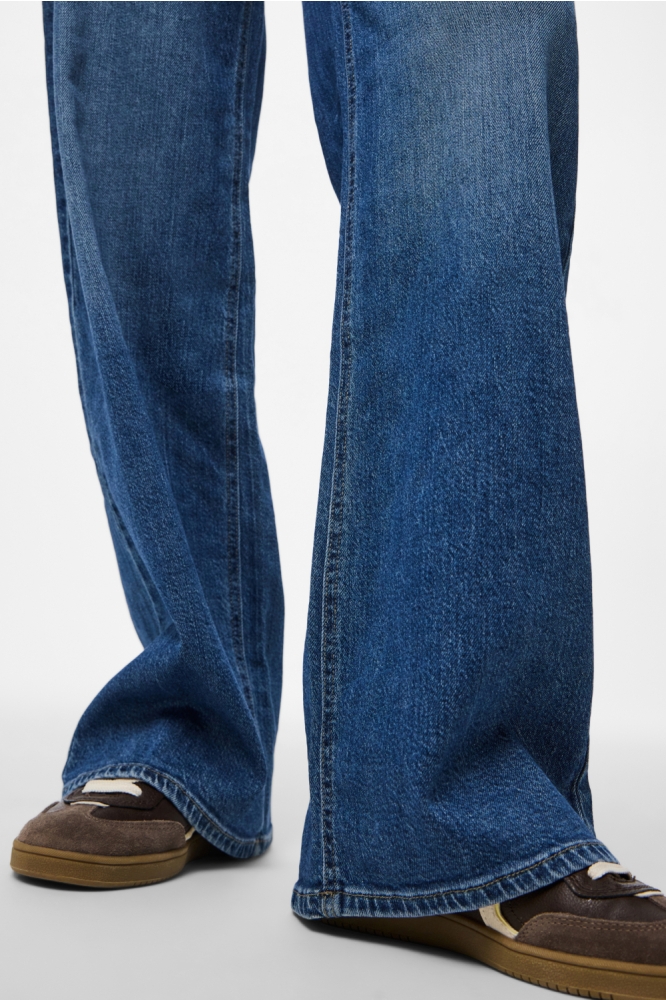 PCSILKE MW WIDE JEANS MB NOOS 17159439 Medium Blue Denim